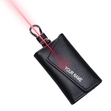 Personalised Key Case Free Engraving Name Leather Key Bags