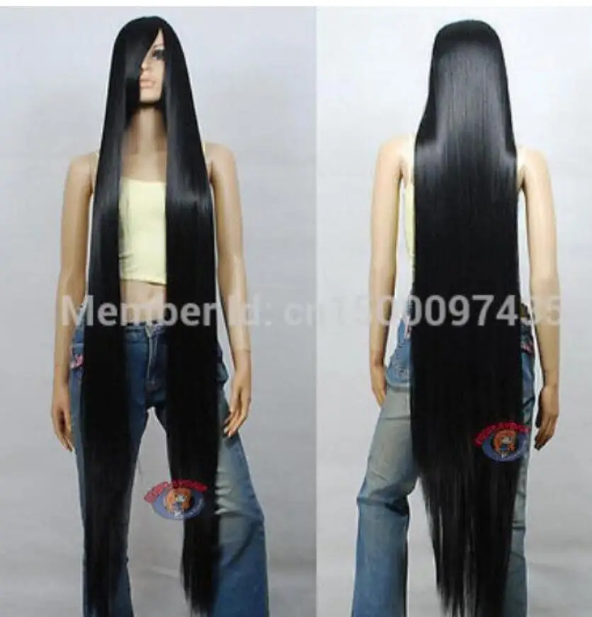 

Wig 60 inch Hi_Temp Series Black Extra Long Cosplay DNA Wigs