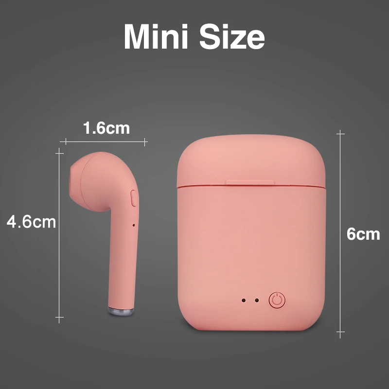 5 0 BlueTooth Mini 2 TWS Wireless Headphones TWS Matte Macaron Earplugs with Microphone Charging Box Headphones Bluetooth