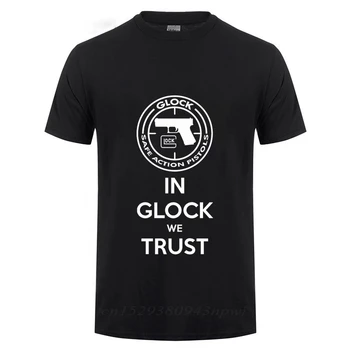Glock Handgun-Camiseta con logotipo de EE. UU. Para Hombre, ropa de calle, pantalón corto informal de manga corta, Camiseta de algodón con cuello redondo, Camisetas para Hombre