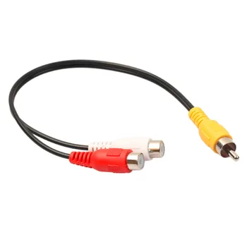 

Hot New Practical Audio Video Cable RCA Splitter RCA Male Connectors to 2RCA Female Stereo Plug Adapter Audio Cable Cord