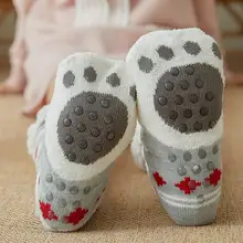 Рождественские женские хлопковые носки с принтом; толстые нескользящие носки-тапочки; calcetines mujer skarpetki; носки;#50