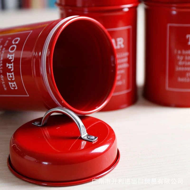  3Pcs/Set Storage Tank Cover Kitchen Utensils Multifunction Sugar Tea Coffee Box Case Household Food - 4000608563588
