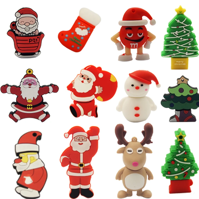 

Lovely Christmas Gifts USB Flash Drive Mini USB Flash Disk Lots Of Styles Pendrive 32GB 64GB USB 2.0 Free Shipping Bulk Gift