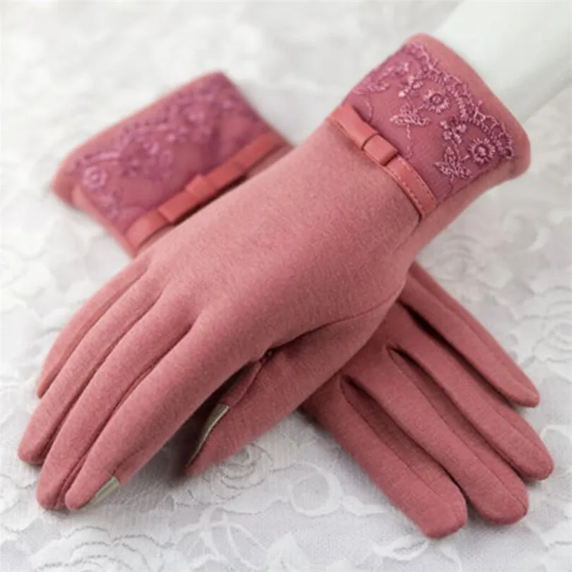 VISNXGI, сохраняющие тепло, перчатки, полный палец, варежки, женские зимние перчатки, кнопка, красный, Толстый кашемир, сенсорный экран, перчатки для взрослых, на запястье