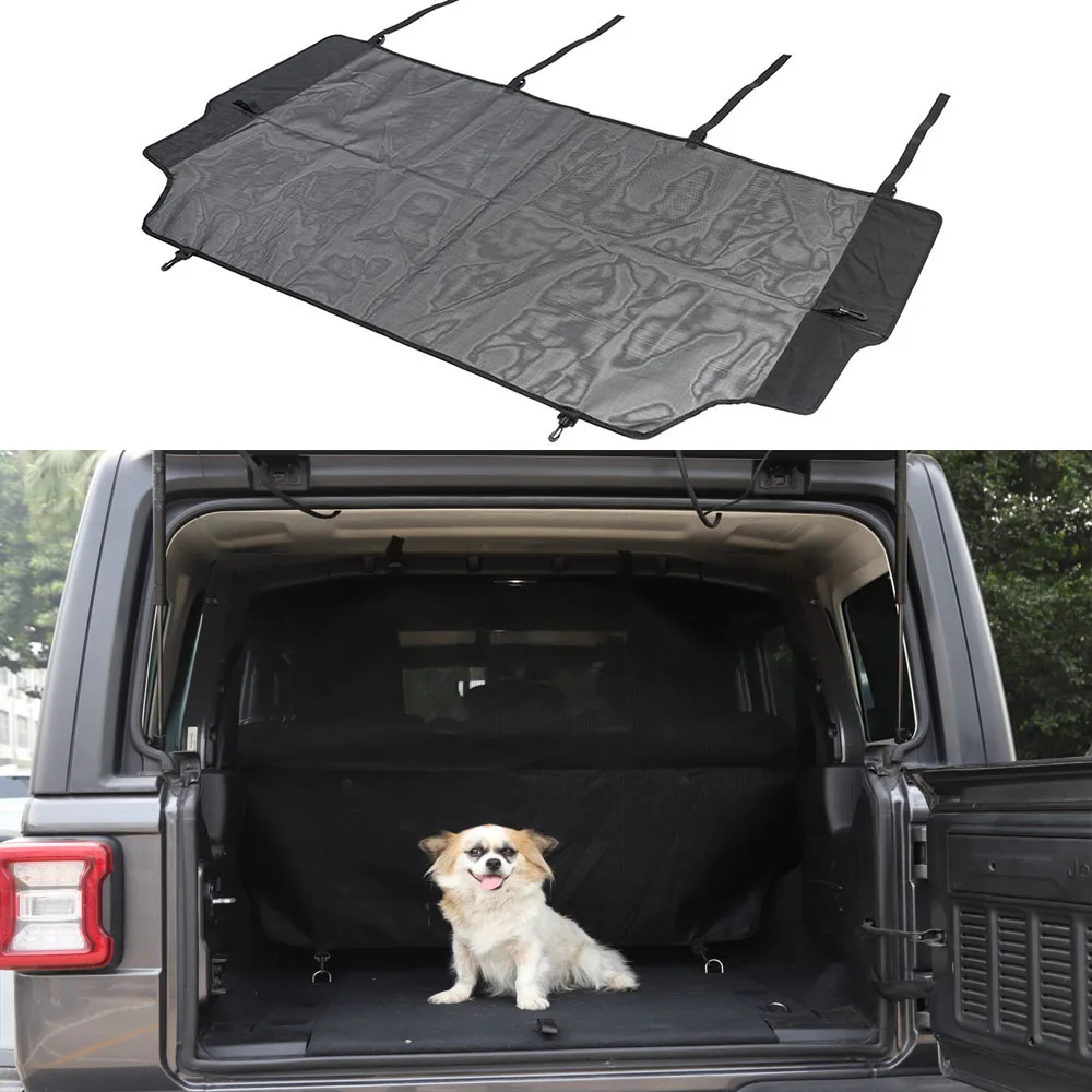 

Pet Barrier Fence For Jeep Wrangler JL 2018 2019 Car Boot Pet Separation Net Fence Safety Barrier Car Pet Isolation Network Safe