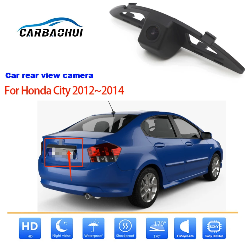 CCD Автомобильная Беспроводная парковочная камера заднего вида для Honda City 2012 2013 2014