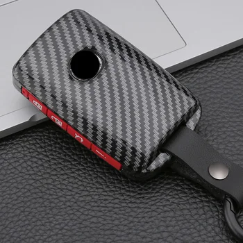 

Carbon fiber Car Remote Key Case Cover For Mazda 3 Axela CX4 CX-5 CX5 CX8 2020 3/4 Button Smart Remote Key Protection Shell