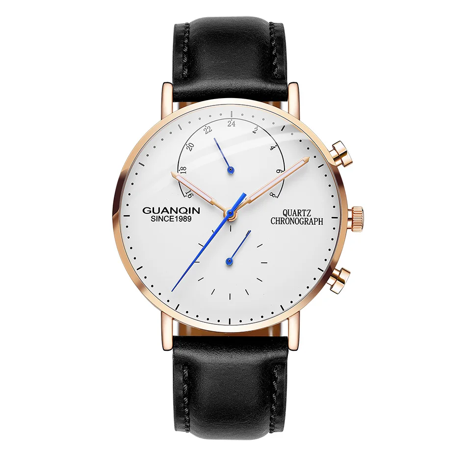 

GUANQIN Mens Watches Top Brand Luxury Chronograph Clock Men waterproof Casual Creative watch men Quartz Watch Relogio Masculino