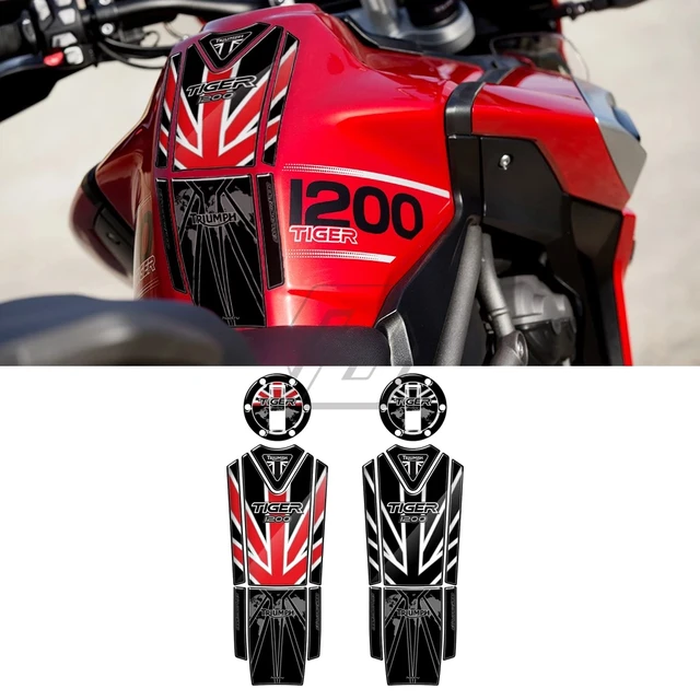 ملصقات حماية الراتنج ثلاثية الأبعاد لدراجة نارية Triumph Tiger 1200 ، ملصقات حماية خزان الغاز ، 2012 2017 ، 2013 ، 2014 ، 2015 ، 2016