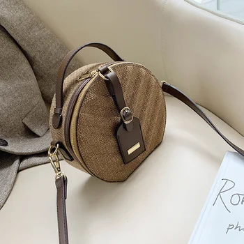 

2019 autumn and winter new European and American tide rhombic bag mini round bag shoulder bag Messenger bag handbag