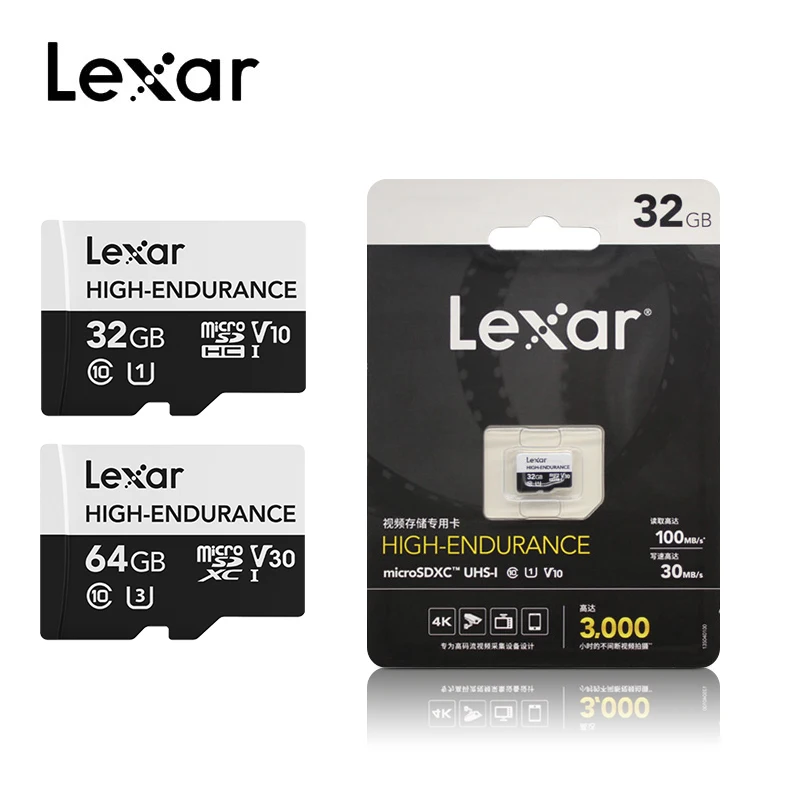 Original Lexar HIGH-ENDURANCE Micro sd card 128gb high capacity 32gb 64gb Memory Card tf card for huawei Phone