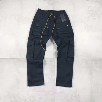 

RHUDE Sweatpants Men Women 1:1 High-Quality Drawstring Joggers Pants Rhude Sweatpants Trousers