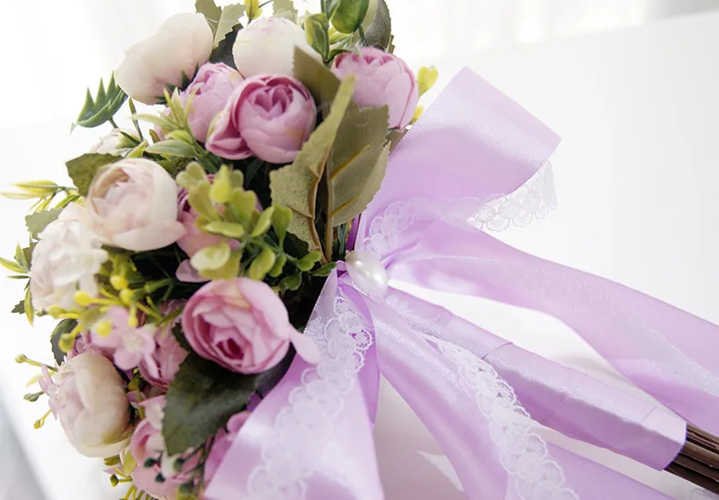 AYiCuthia Свадебный букет ручной работы искусственный цветок Роза buque Casamento Свадебный букет для свадебного украшения ramos de novia