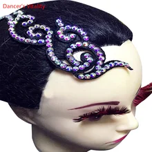 Новинка, танцевальный головной убор, костюм для бальных танцев, головной убор для латинских танцев, вальс, танго, фокстрот, головной убор, имитация австрийского бурильного камня