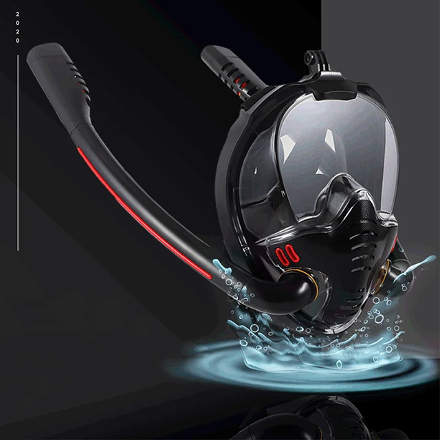 Swimming Mask With Double Breathing Tubes 1