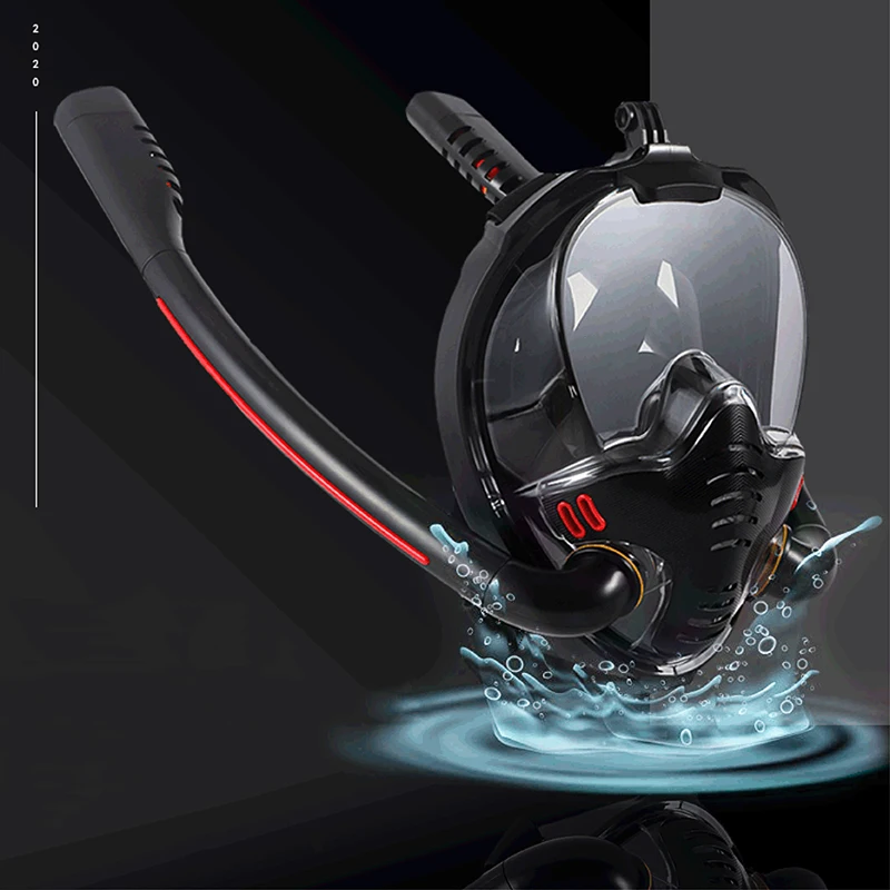 Professional Snorkeling Mask Double Breathing Tube Diving Mask Adults Swimming Mask Diving Goggles Water Sports Swim Equipment