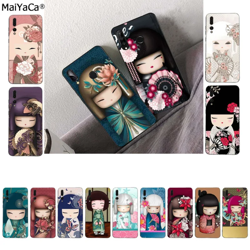 MaiYaCa kawaii японская кукла Kokeshi DIY Роскошный чехол для телефона Huawei P10 lite P20 pro P20lite P30 mate