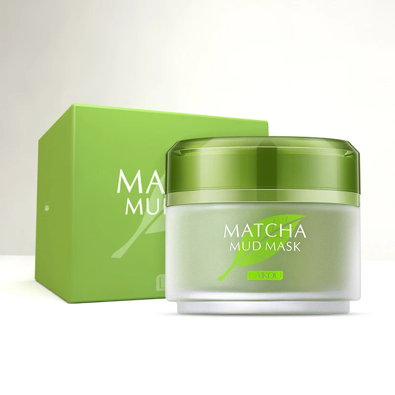 [85 г] бренд laikou matcha маска для лица осветляющая и гладкая кожа затягивает поры увлажняя и Очищающая уход за сухой кожей - Цвет: Армейский зелёный