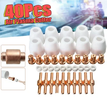 

40PCS/Set Air Plasma Cutter Consumables Extend Fit Soldering Iron Soldering Station For PT-31 LG-40 Torch CUT-40 50