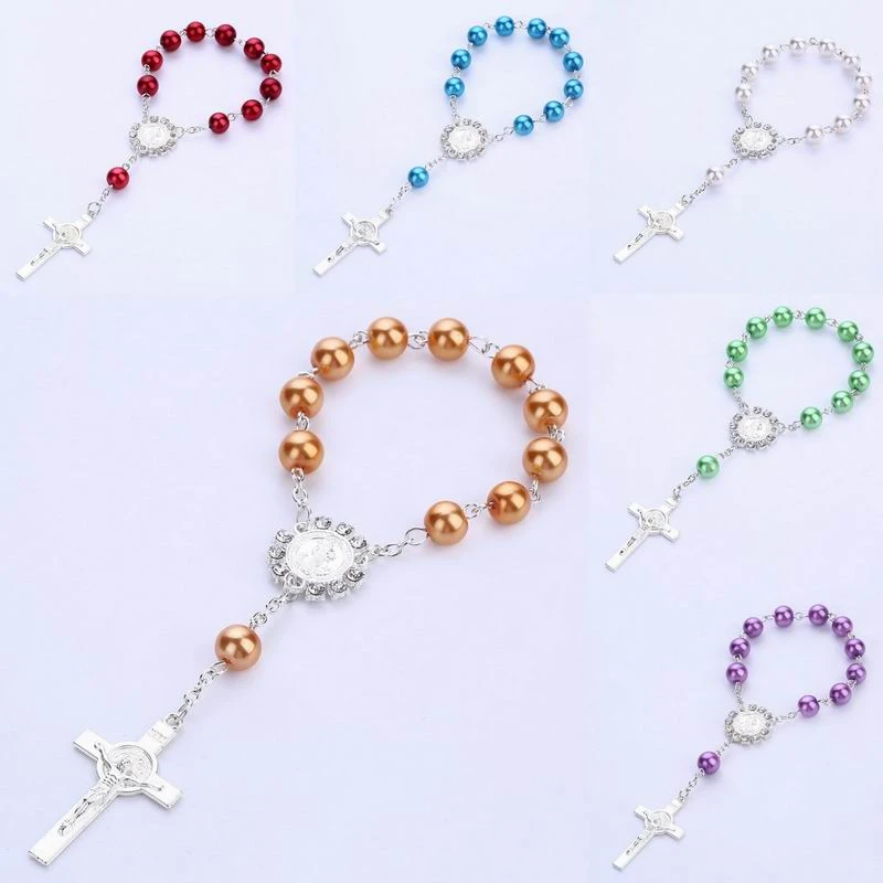 christening rosary beads