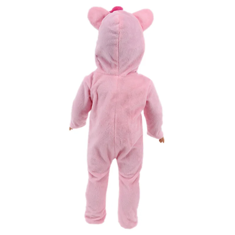Doll Accessories Doll Clothes Plush Doll Accessories Doll Clothes Accessories Cute Kitty Embroidery Plush Suit For 18 Inch American Doll Girl Toy 43 cm Born Baby Clothes Accessories Our Generation Nenuco