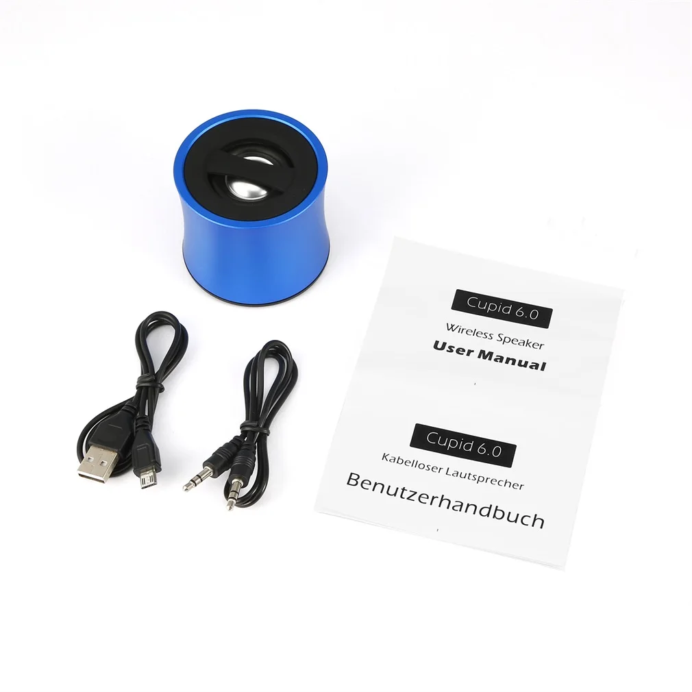 Синий Ultra Portable Wireless Speakers HD Sound For Smartphones Tablets Laptops Desktops Convenient - Цвет: Синий