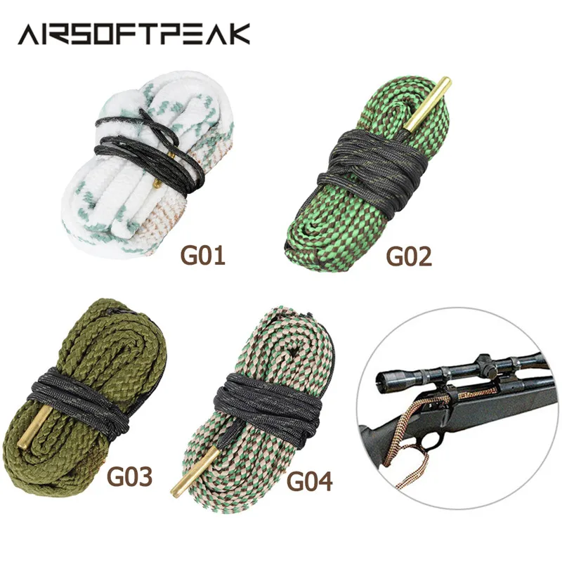Polowanie Gun zestaw do czyszczenia 12GA Gague Nato mosiądz karabin/pistolet pistolet do czyszczenia liny karabin Barrel zestawy do czyszczenia do fotografowania na zewnątrz 9mm wiatrowka