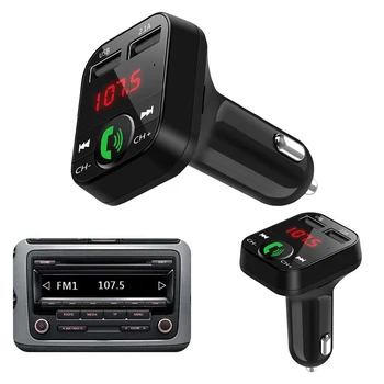 

Bluetooth WirelessCar FM Transmitter Radio MP3 Player 2- USB Charger Kit Black