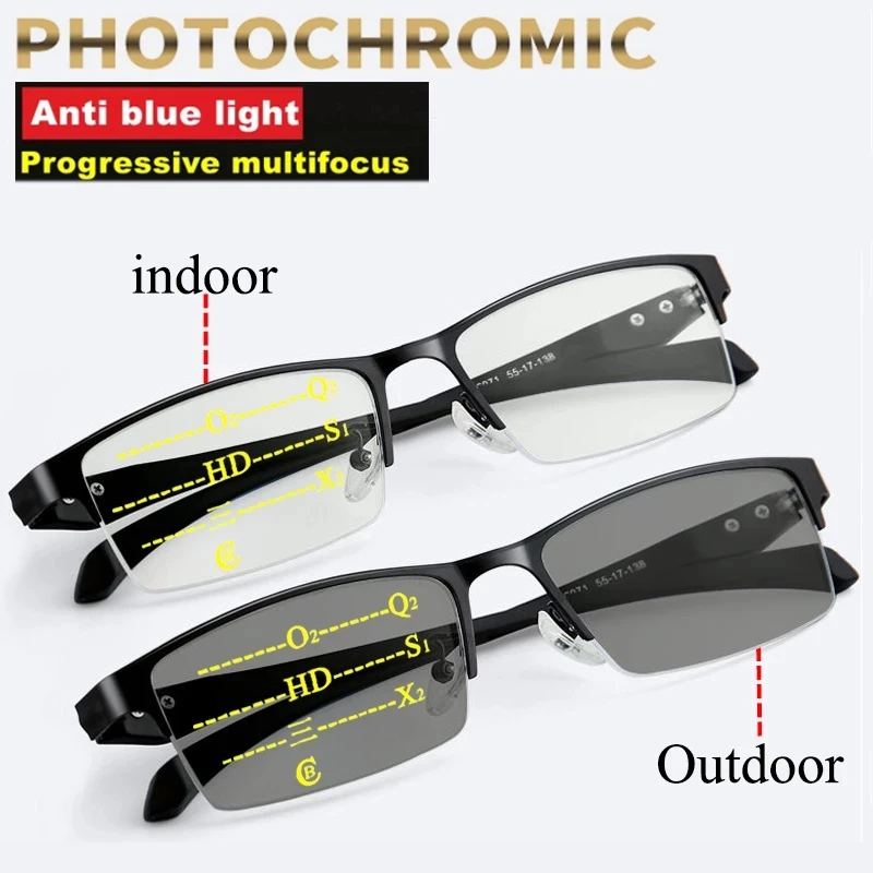Progressive Photochromic Glasses Multifocal Multifocal Photochromic Eyewear Reading Glasses