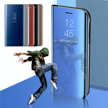 

LAPOPNUT Smart Sleep View Flip Case for Samsung Galaxy A71 A51 A20 A20e A30 A40 A50 A70 Leather Kickstand Slim Mirror Cover Capa