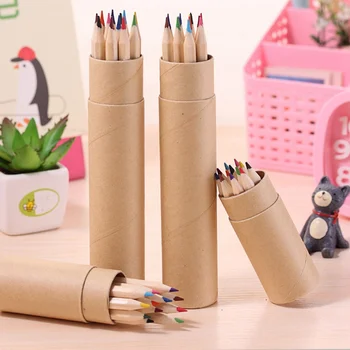 

12 Color Small Pencil Painting Pen Color Lead Pencil Office Stationery Writing Painting For Students Drawing Color Lead Trumpet