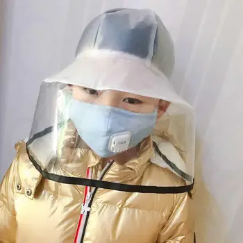 

Protection Cap Fashion Kids Adult Wind Rain Droplet Proof Face Shield Fisherman Hat Bucket Cap safety helmet