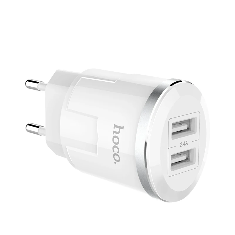 HOCO C38A, 21 шт./лот,, 5 В, 2,4 А, USB зарядное устройство для iPhone 11 Xs Max, евро вилка, настенное зарядное устройство, адаптер для samsung, Xiaomi, huawei