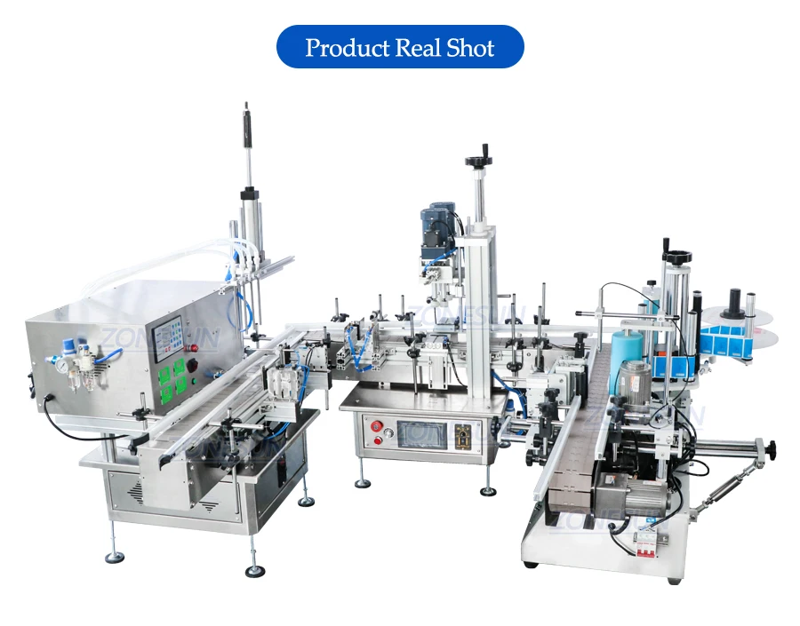 ZONESUN ZS-FAL180C7 U Shape Conveyor  Juice Beverage Liquid Peristaltic Pump Automatic Filling Capping Labeling Machine