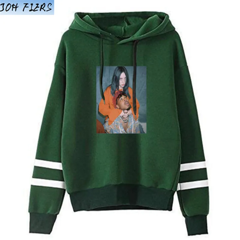 Billie Eilish, модная уличная одежда, толстовки, толстовка, повседневная, для мужчин, женщин, пуловер с капюшоном, с длинным рукавом, Спортивная, в стиле хип-хоп, толстовка, верхняя одежда