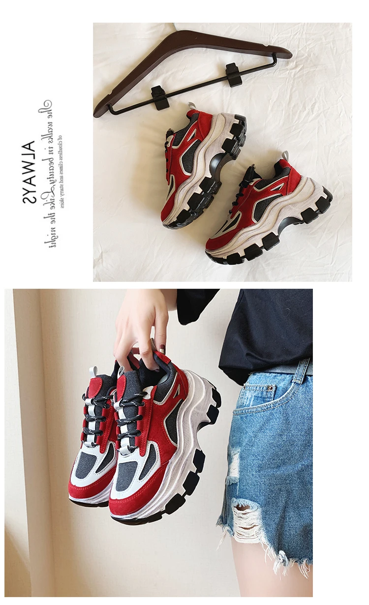 Weweya новые Нескользящие кроссовки для Для женщин Высококачественная для бега обувь из искусственной кожи пу; дышащие; спортивная обувь для пробежек; женская красная обувь для прогулок обувь