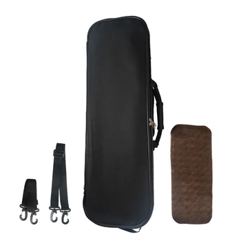 

Rectangular Violin Case 3/4 with Hygrometer Black Oxford Built-In High Quality Violin Case