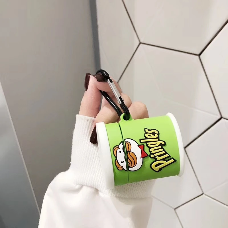 Чехлы для наушников с милыми мультяшными принтами и бородой для Apple Airpods 1/2, 3D Милые силиконовые защитные чехлы для наушников, аксессуары
