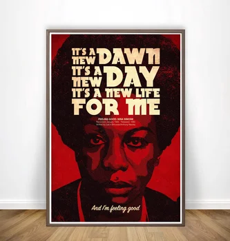

Nina Simone Lyrics Poster And Prints Canvas Painting Art Wall Home Decor