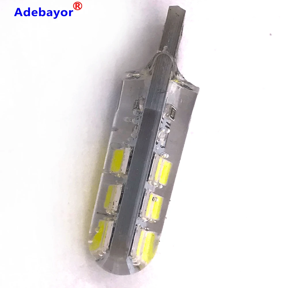 100 шт. Высокое качество силиконовая авто светодиодный 194 W5W 12SMD T10 12 светодиодный SMD 2835 Клин светодиодный светильник лампа