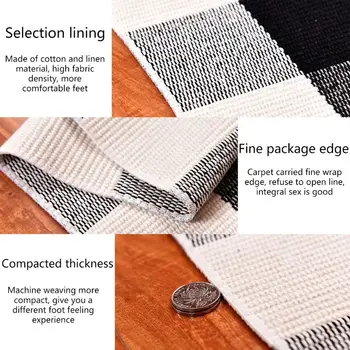 

23.6\"x51.2\" Check Plaid Area Outdoor Rugs for Layered Door Mats Kitchen Bedroom K4UA