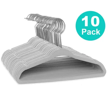 

Storage Holder 10 PCS Non-Slip Velvet Hangers Plastic Flocking Velvet Coat Flocked Custom Hanger Clothes Drying Rack 19SEP25