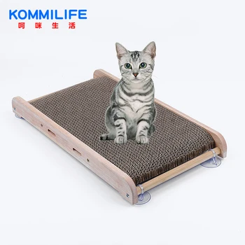 

Corrugated Paper Cat Scratcher Durable Cat Scratch Board Solid Wood Vertical Claw Sharpener Anti Scratch Sofa Furniture Cat Toys