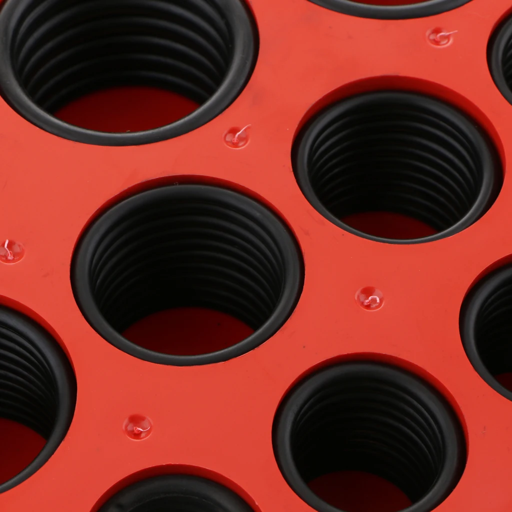 382 Pieces Rubber 30 Sizes O Rings Tap Washers Sealing Gasket with case Rubber Seal Assortment Kit SetRed