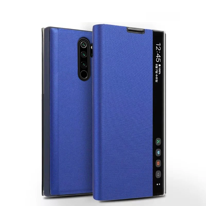 Чехол, для Xiaomi Redmi Mi Note 8 pro Note8 с откидной крышкой, кожаный тканевый Магнитный Интеллектуальный оконный кронштейн, силиконовый чехол