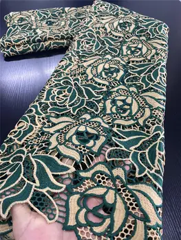 

XIYA French Nigerian Embroidery Guipure Cord Lace Fabric African Lace Fabric 2020 High Quality Lace For Wedding Sewing QF3442B-1
