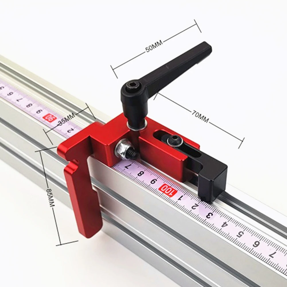 

75 Type Accurate Carpentry Slide Router Table Limiter DIY Aluminum Alloy T Slot Miter Track Stop Woodworking Tool Fixed Retainer