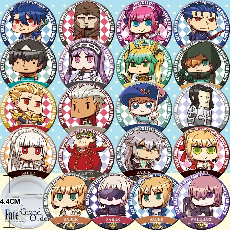 

20cs FGO/FATE Grand Order Nero Joan of Arc Saber Gilgamesh Bedge bag Badge Button Medal Anime Brooch Pin Souvenir Cosplay Props