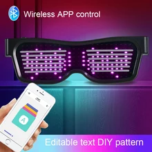 Led מסיבת משקפיים קסם עם Bluetooth APP בקרת מהבהב USB תשלום זוהר המולד קונצרט אור אופנה צעצוע(China)
